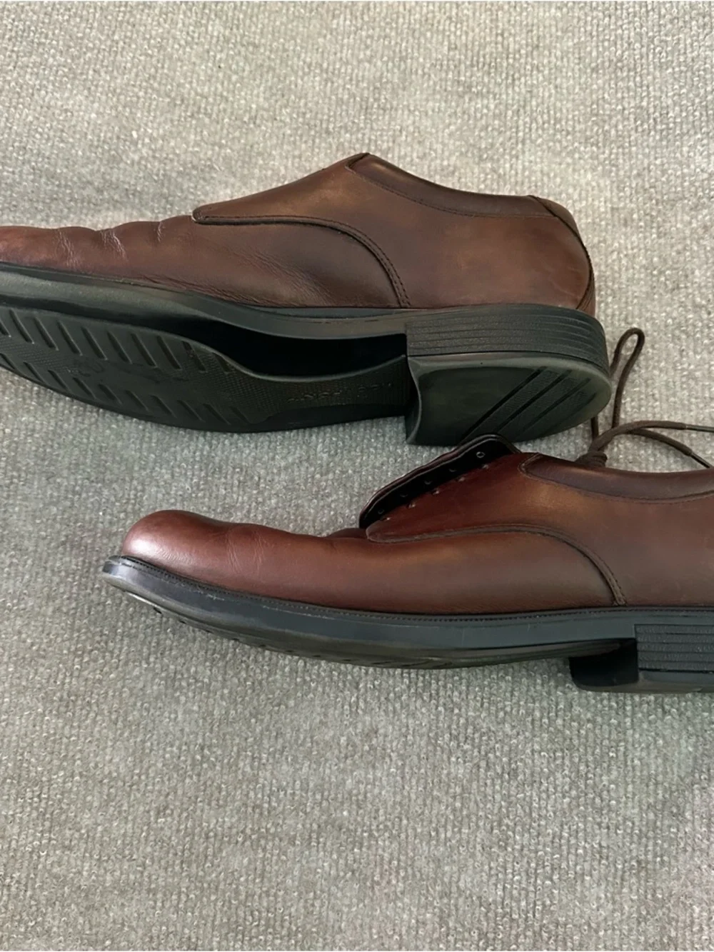 Men's Brown Leather Lace-Up Dress Shoes